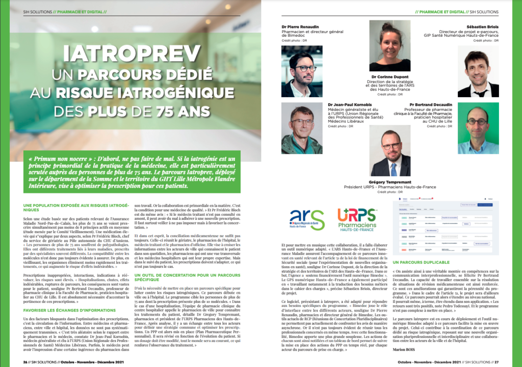 article de SIH solution parlant de Iatroprev 