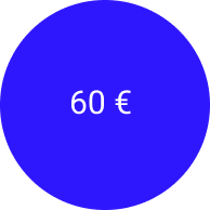 bulle avec texte où il est écrit 60 €